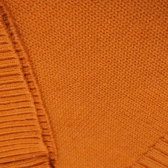 Leather Elbow Patches & Horse Applique Vintage Turtleneck Sweater Muted Pumpkin - Picture 10 of 10